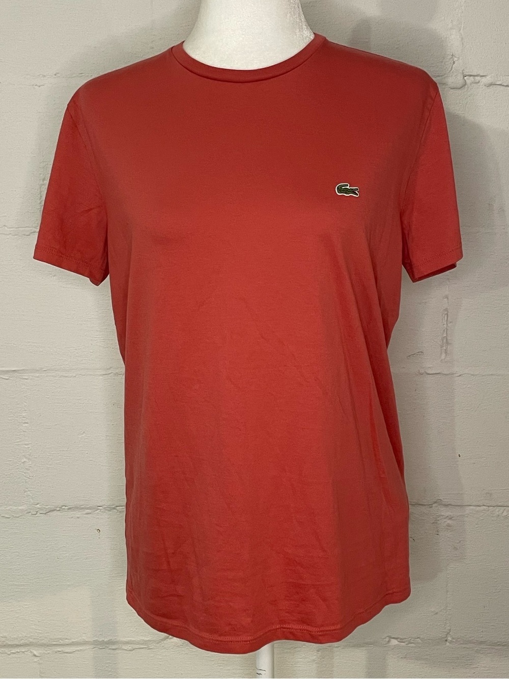 Lacoste Men's Coral Tee with Embroidered Crocodile